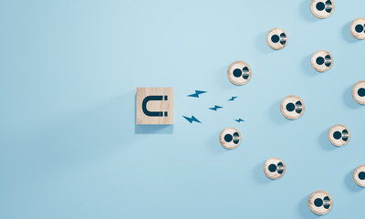 Inbound marketing strategy concept. customer retention, digital marketing and creating attraction...