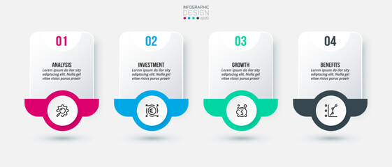 Business concept infographic template with option.
