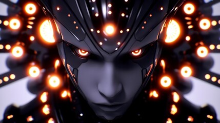 abstract futuristic cyborg background