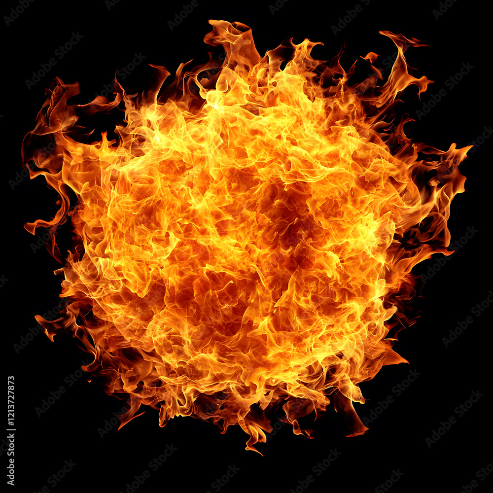 Poster dynamic fireball action abstract background visual content dark environment close-up view energy con