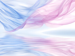 Fototapeta premium Flowing colors in harmony calm waterscape abstract art serene environment aesthetic viewpoint visual serenity