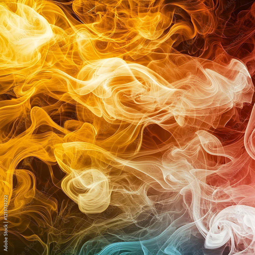 Poster dynamic colorful smoke patterns artistic studio abstract art vibrant environment close-up view visua