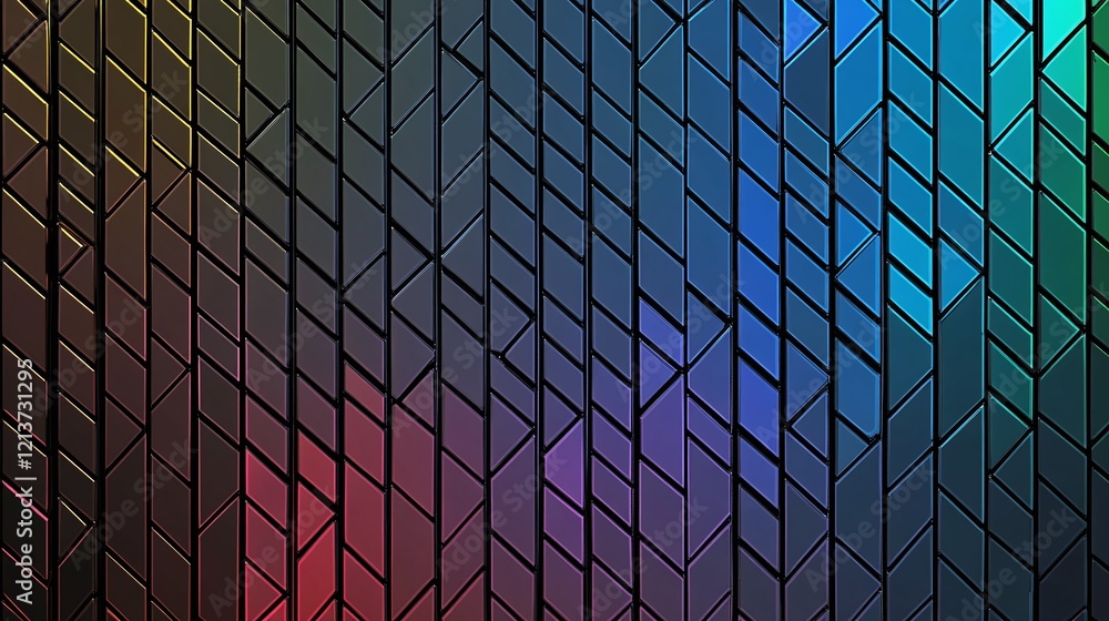 Poster a banner for a graphic design service featuring dynamic geometric patterns and vibrant color gradien
