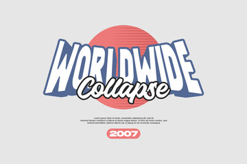 tshirt streetwear modern fashion urban clothing design vector template, suitable for printing