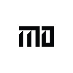 MO monogram logo design letter text name symbol monochrome logotype alphabet character simple logo