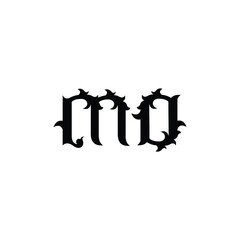 MO monogram logo design letter text name symbol monochrome logotype alphabet character simple logo
