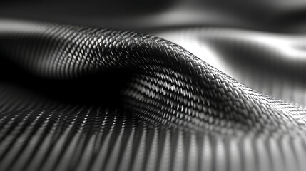 Black Carbon Fiber Fabric Textured Surface