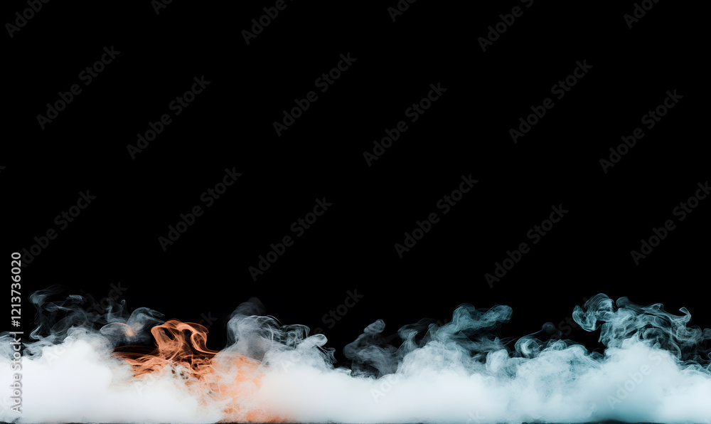 Poster captivating smoke patterns dance in darkness abstract art studio setting mysterious atmosphere close