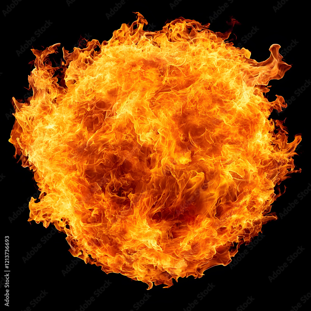 Poster dynamic fireball explosion abstract background digital art dark environment close-up view energy and