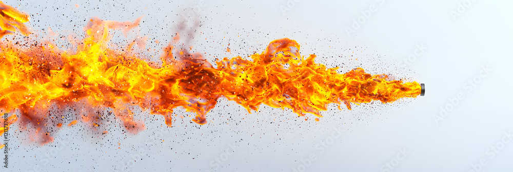 Aufkleber flame eruption display industrial setting visual art dynamic environment close-up fire concept for c