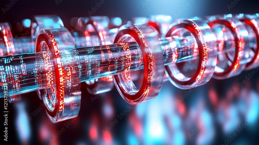 Aufkleber dynamic data stream visualization abstract environment technology art digital pipeline concept