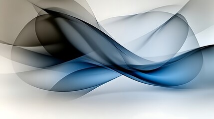 Abstract Blue and Gray Wave Forms Design