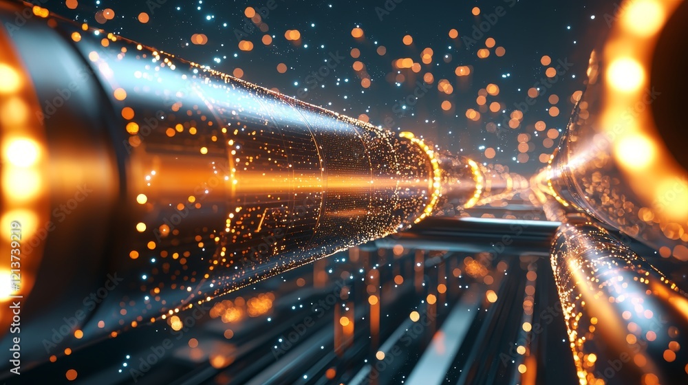 Aufkleber futuristic data stream event abstract digital environment dynamic tech visuals high-tech perspective