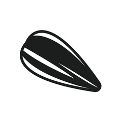 black sunflower seeds isolated vector element template design