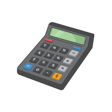 calculator 3D cartoon vector element design template