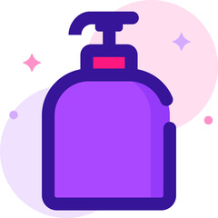 Obraz premium New beauty makeup in spring purple colored icon pack