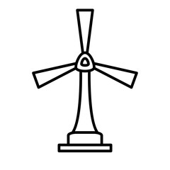 wind turbine outline icon