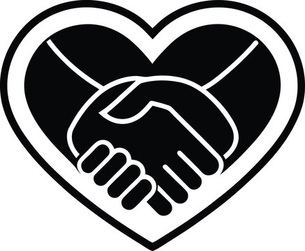recommend clip art: Heart Handshake silhouette vector illustration, Heart Handshake Icon, Heart Handshake line art vector