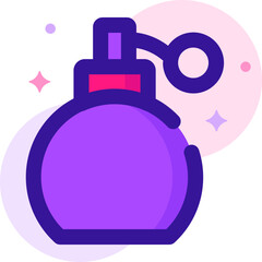 New beauty makeup in spring purple colored icon pack