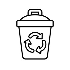 recycle bin outline icon