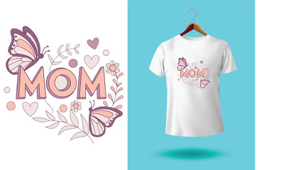 Mom t-shirt design, Mother day t-shirts design, for Hand drawn lettering phrase. Modern calligraphy t shirt design. best selling typography creative custom Women's Day t shirt design. mom t shirt.