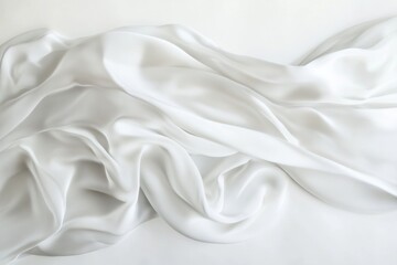 Fototapeta premium Elegant white pillowcase mockup showcasing texture and detail on a pristine white background, ideal for home textile designs and presentations