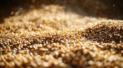 Obraz premium Grains in the soil illuminated by soft morning light and gentle shadows