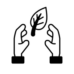 nature care solid icon
