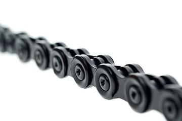 Isolated bike chain on white background