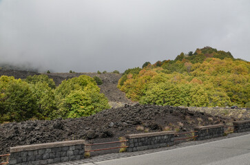 A distinctive and phenomenal landscape on Mount Etna in Sicily