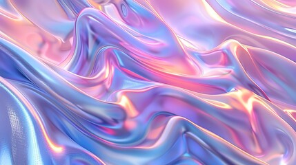 Obraz premium _Holographic_gradient_background_with_pastel_pink