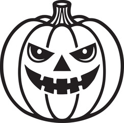 Downloadable silhouette vector EPS file of a Halloween pumpkin, ideal for spooky designs, holiday decor, jack-o’-lantern art, festive crafts, and seasonal projects.
