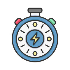 stopwatch power filled icon