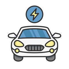 electric car filled icon