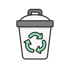 recycle bin filled icon