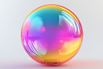 Colorful bubble, 3d render, Generative AI