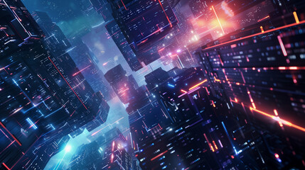 Smart digital city with globalization abstract graphic showing connection network . Concept of future 5G smart wireless digital city and social media networking systems