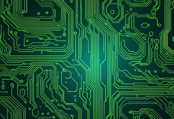 Green Circuit Board Abstract Technology Design
