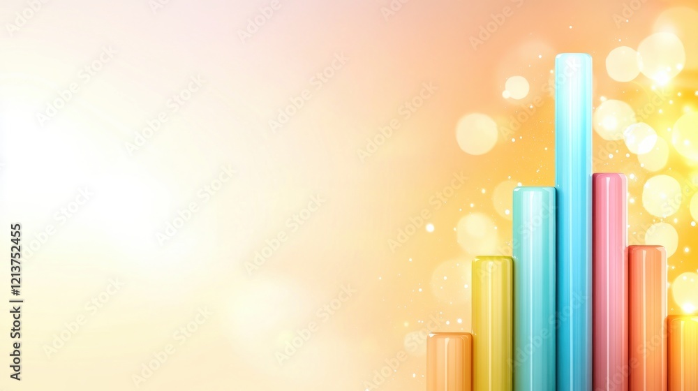 Poster Visual Data Representation Colorful Bar Chart