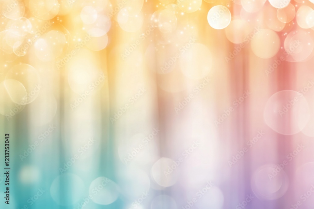 Aufkleber vibrant reflections of light creating a stunning rainbow background with soft bokeh highlights in ge