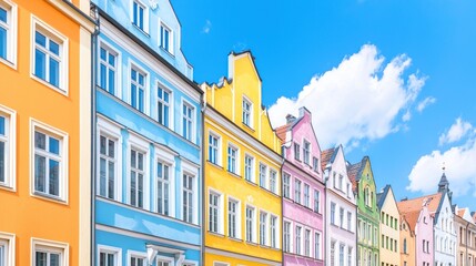 Fototapeta premium Colorful Houses under a Sunny Sky