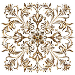 Fototapeta premium Filigree Ornament Illustration Isolated on a Transparent Background