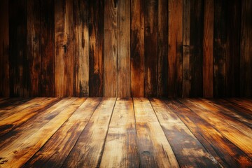 Elegant wooden backdrop with natural patterns illuminated by warm light creating a cozy atmosphere for modern design spaces