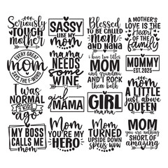 Obraz premium 16 Mother's Day SVG Bundle