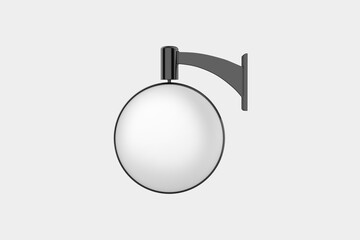 advertising light box, rotating light box isolated on white background. 3d illustration