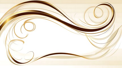 Elegant Golden Swirls Abstract Background Design