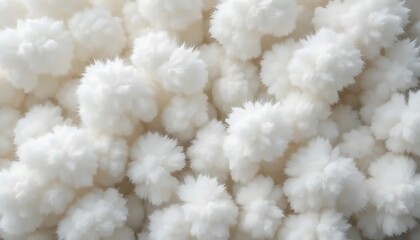 A Close-Up View of Fluffy White Texture