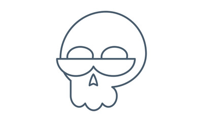 Halloween Skull Icon Vector Illustration Graphic Design Template