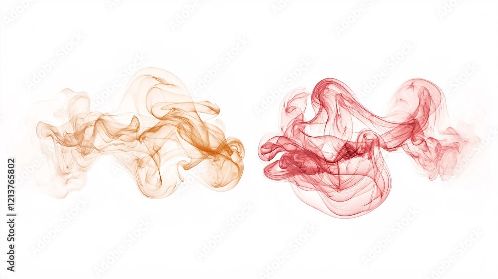 Poster abstract data clouds representing information records being shared securely between two servers