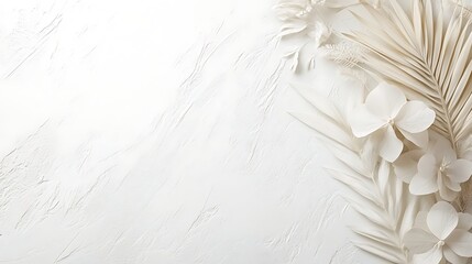Obraz premium White Floral Arrangement on Textured Background